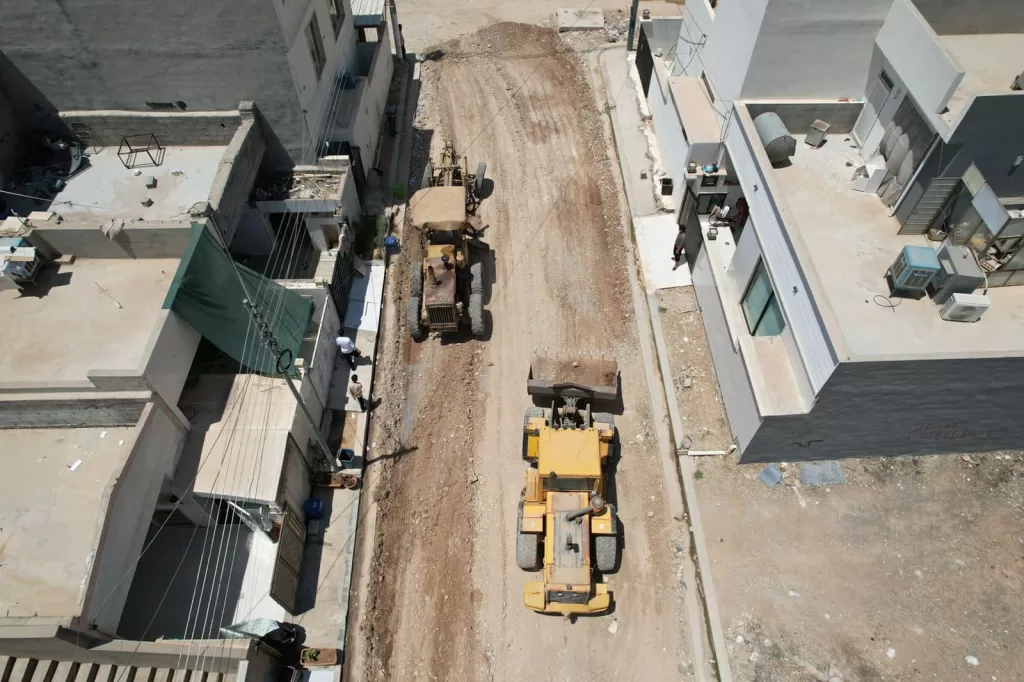 دەستپێکردنەوەی پڕۆژەی شەقام و ئاوەڕۆ لە گەڕەکی گەڕەسوور