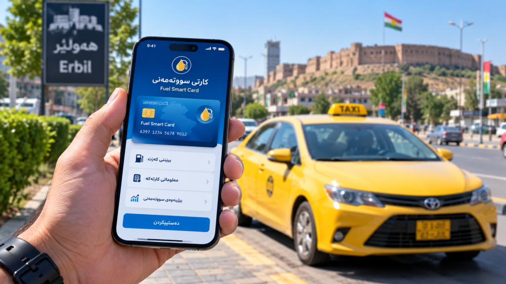 ڕێکارە دیجیتاڵییەکانی خۆتۆمارکردنی شۆفێرانی تاکسی بۆ کارتی سووتەمەنی ڕاگەیەندرا